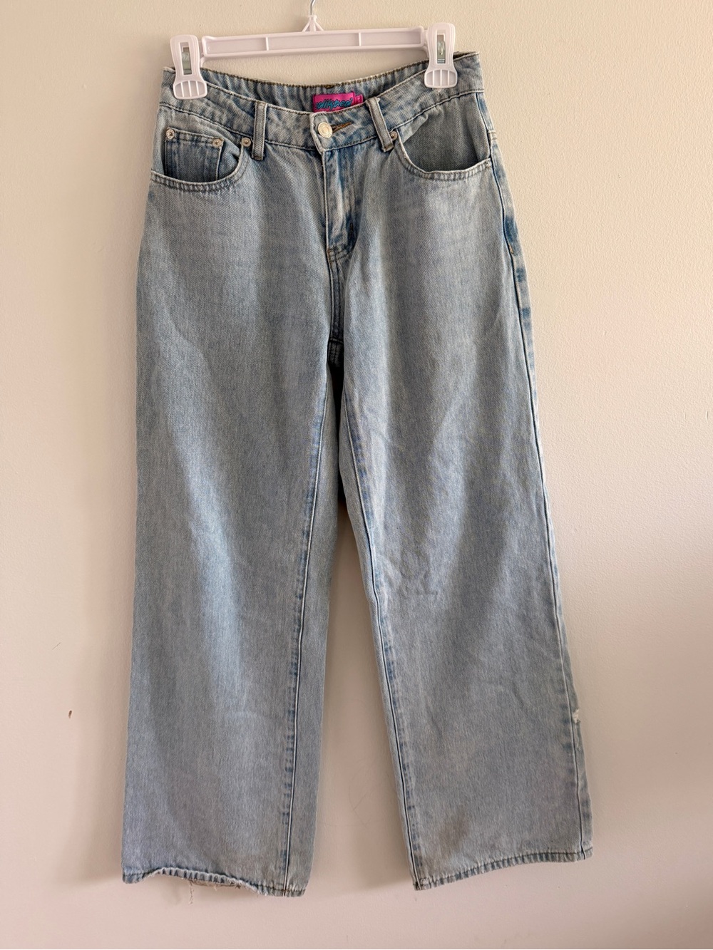Y2K Edikted light wash wide leg jeans